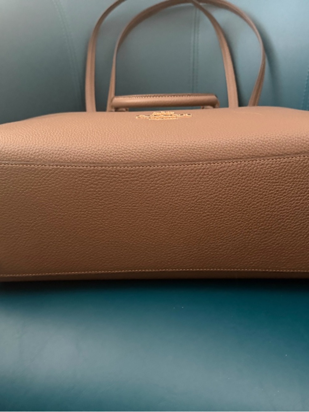 EUC Coach Maggie Stone Brown Leather Tote Bag - Structured Satchel - Picture 5 of 7